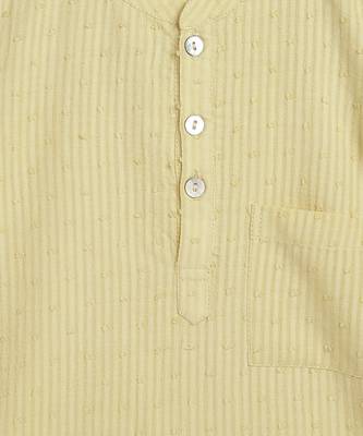 Dobby yellow kurta set 5