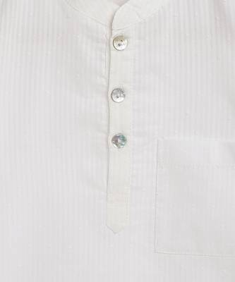 Dobby white kurta set 5