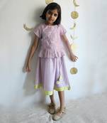 Chanderi frilled lehenga set