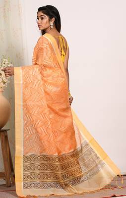 HAND BLOCK PRINT SAREE 4