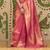 Kimisha women's rani silk woven saree with unstitched blouse piece