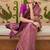 Kimisha women's purple silk woven saree with unstitched blouse piece