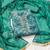 Kimisha women's turquoise organza gota patti & hand work dress material with inner
