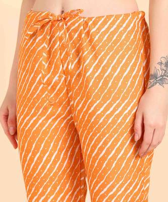 Women's Yellow Printed Cotton Kurti With Pant and Dupatta Set 5