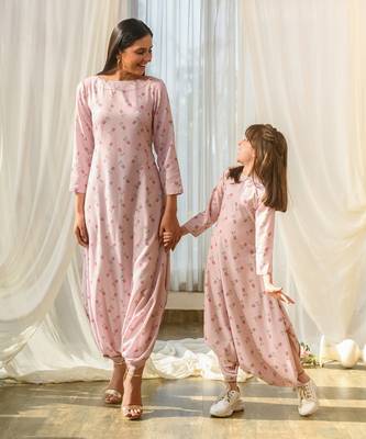 Rosey pink dhoti jumpsuit kids 5