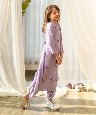 Very peri lilac dhoti jumpsuit kids 2