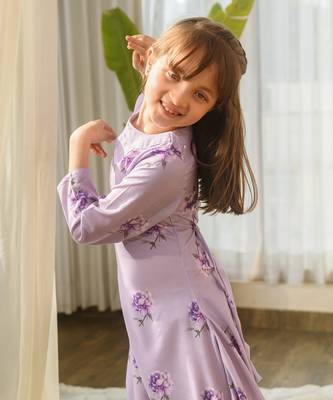 Very peri lilac dhoti jumpsuit kids 4