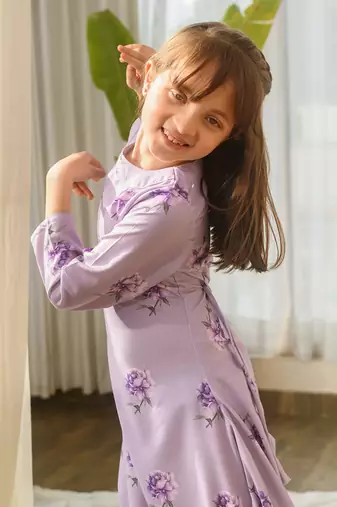 Very peri lilac dhoti jumpsuit kids