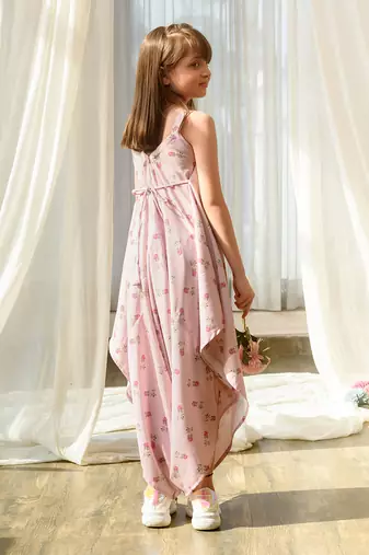 Rosey pink palazzo jumpsuit kids