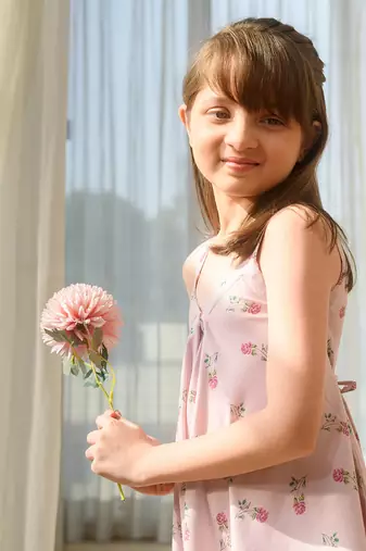 Rosey pink palazzo jumpsuit kids