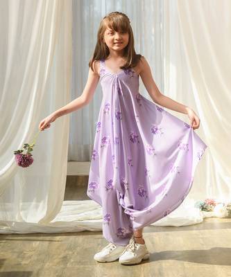 Very peri lilac palazzo jumpsuit kids 1