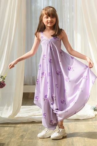 Very peri lilac palazzo jumpsuit kids