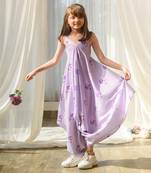 Very peri lilac palazzo jumpsuit kids