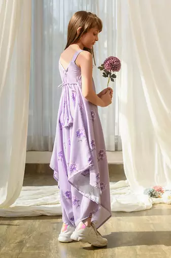 Very peri lilac palazzo jumpsuit kids