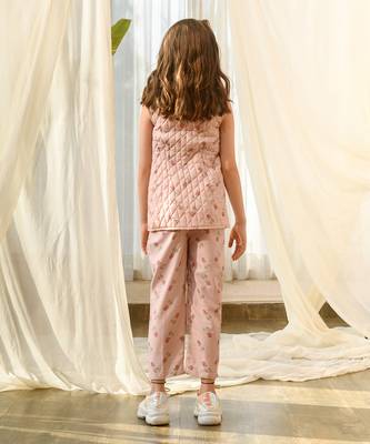 Rosey pink quilted pant suit kids 3