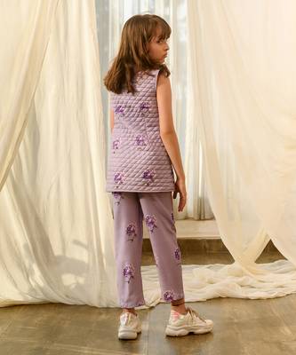Very peri lilac quilted pant suit kids 3