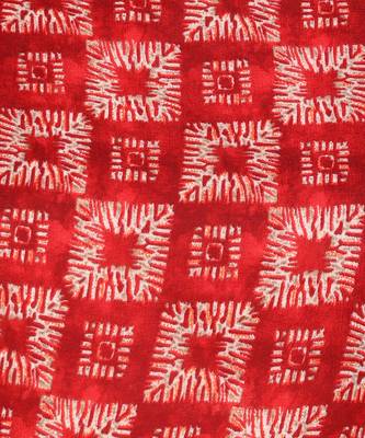 Red Printed Cotton Round Kurta 5