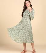 Multicolor Printed Cotton Round Kurta