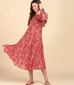 Multicolor Printed Cotton Round Kurta