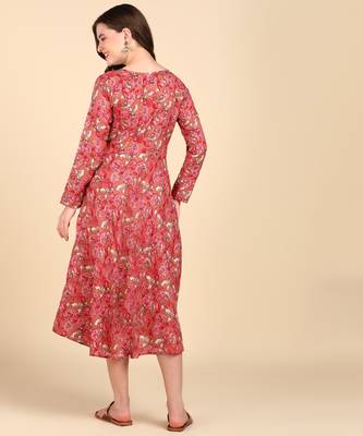 Multicolor Printed Cotton Round Kurta 2