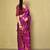 Elora silk blend banarasi woven designer saree for women (dusty purple)