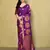 Elora silk blend banarasi woven designer saree for women (magenta)