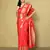 Elora silk blend banarasi woven designer saree for women (red)