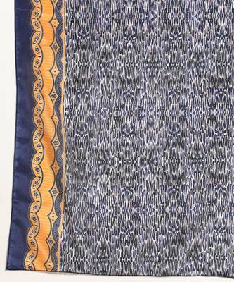 Women's Navy blue Printed Cotton Kurti With Foil Printed Dupatta Set 5