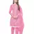 Baby Pink Organza silk blend Embroidered Unstitched Dress Material