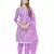 Lavender Organza silk blend Embroidered Unstitched Dress Material