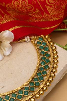 Traditional Green Necklace Set for Festive Elegance 6