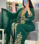 Emerald Green Moroccan Kaftan for Wedding