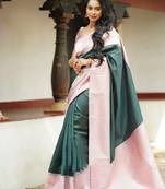 GREEN  FANCY TRENDY JACCQUARD SAREE