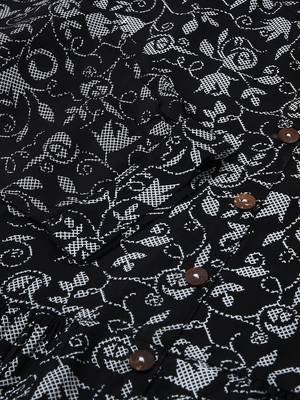 Fabclub rayon floral printed women tunic kurti (black) 4