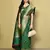 Elora silk blend banarasi woven designer saree for women (green)