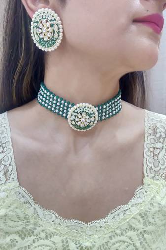 Green Choker set