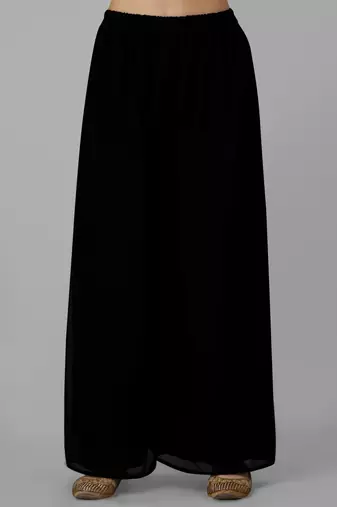 Trendmalls Georgette Embroidered Black Salwar Suit with Dupatta 3 pieces set
