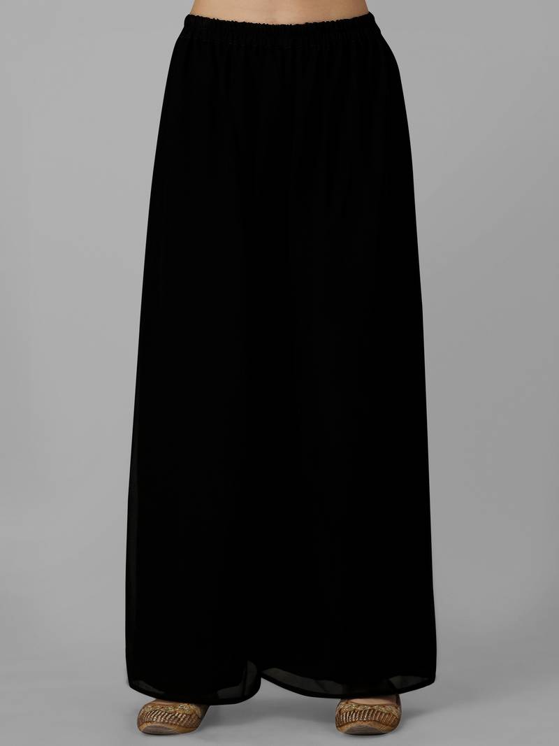 Georgette Embroidered Black Salwar Suit with Dupatta 3 pieces set