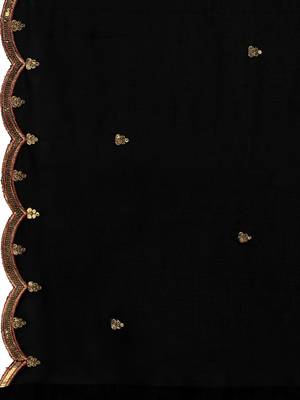 Georgette Embroidered Black Salwar Suit with Dupatta 3 pieces set 8