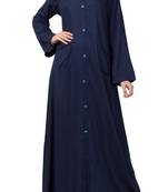 Simple & front Open Abaya In Rayon Cotton