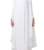 White Plain Irani kaftan In Rayon Cotton Fabric
