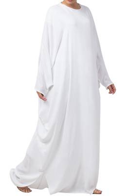 White Kashibo Plain Kaftan  5