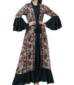 Mushkiya- Simple Long Dress and Stylish Cardigan Combo-Non Abaya