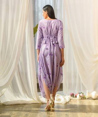 Very peri lilac dhoti jumpsuit 4