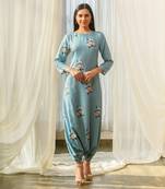 Dusty teal dhoti jumpsuit