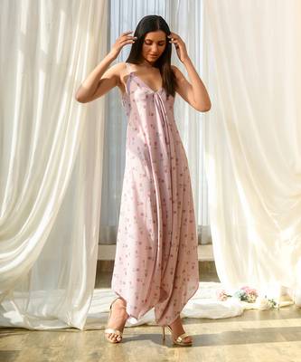 Rosey pink palazzo jumpsuit 2