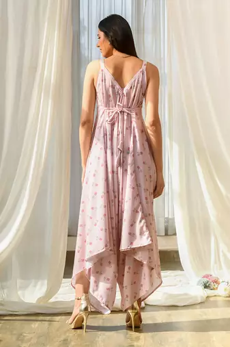 Rosey pink palazzo jumpsuit