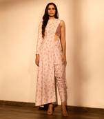 Rosey pink half kurta, bralette & dhoti pants