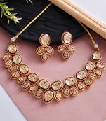 Thewa kundan meena jewellery set