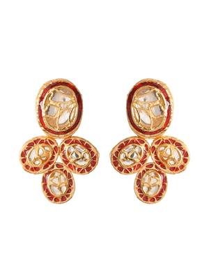 Thewa kundan meena jewellery set 4
